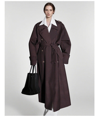 Goddess Silhouette Belted Long Trench Coat – Paris Edition