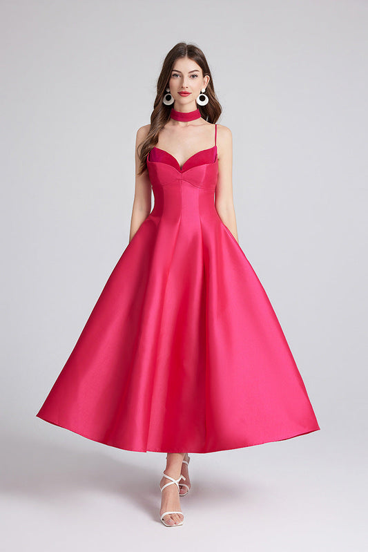 Monaco Glow Satin Evening Dress