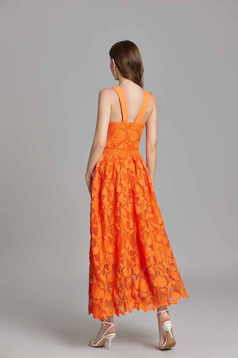 Lace-Detail Sleeveless Summer Dress