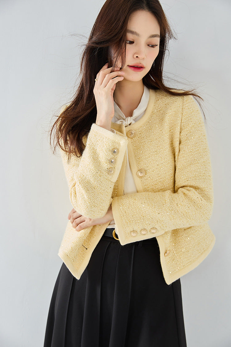 Aurielle Sequin Cropped Jacket