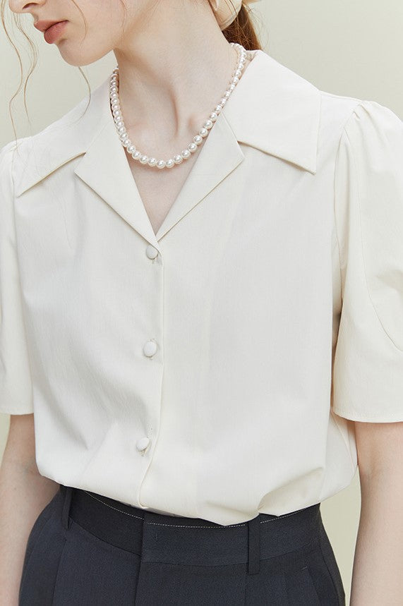 Cotton Blend Summer Crew Neck Shirt