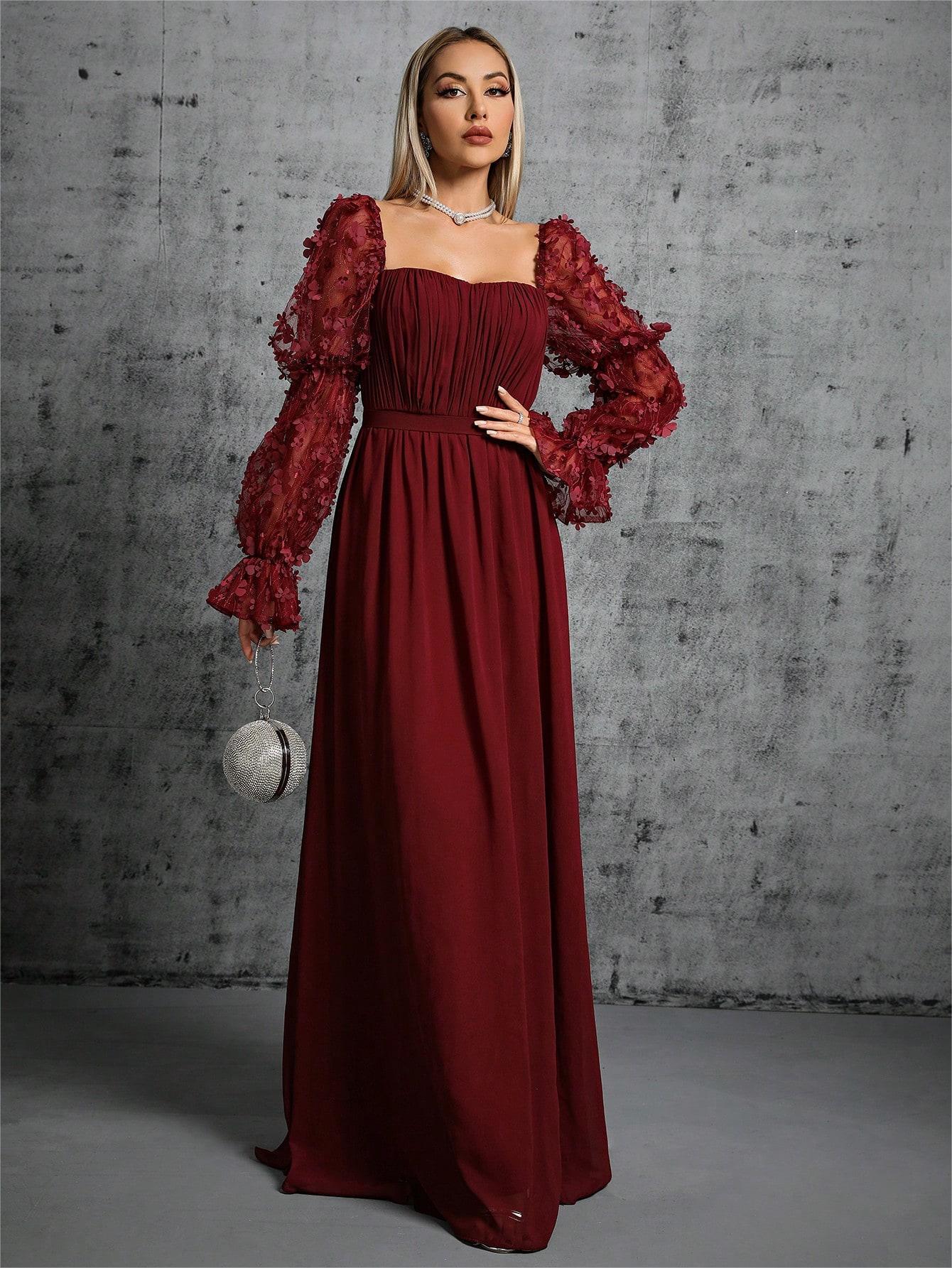 Open-Back Square Neck Maxi Dress