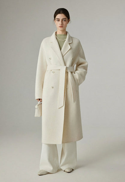Reversible Pure Wool Minimal Long Coat