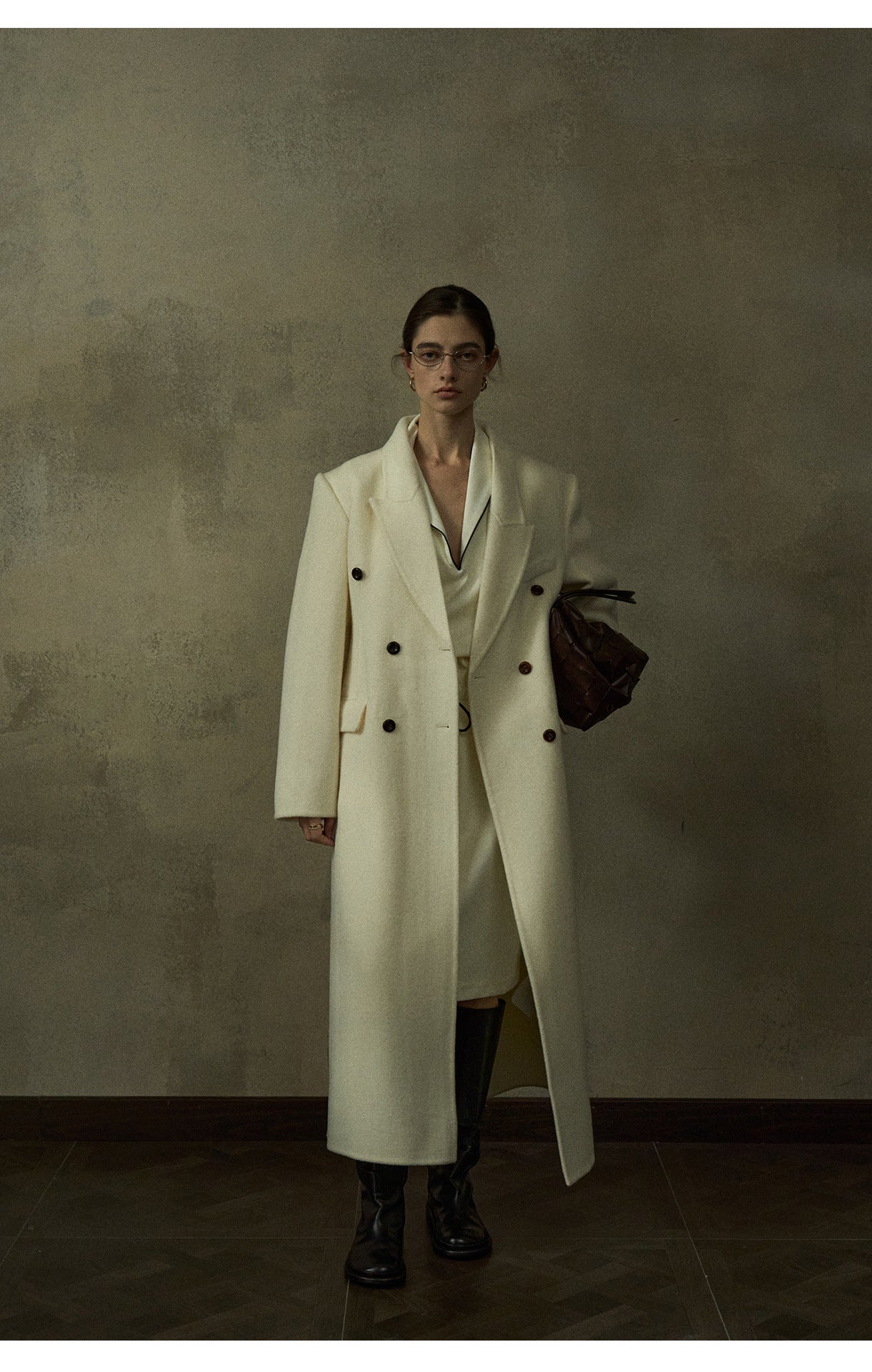 Classic Wool Belted Long Jacket Coat