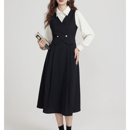 Formal Faux Two-Piece Long Dress