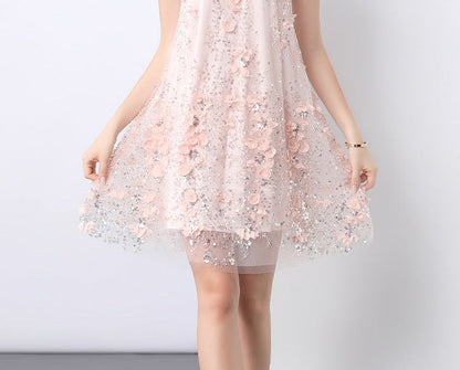 Sparkling Floral Princess Dress