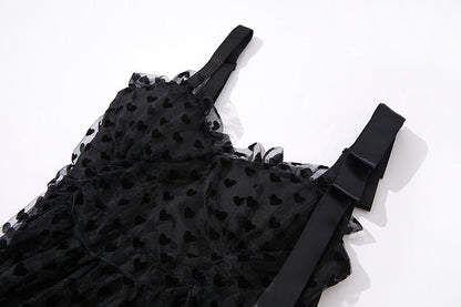 Love Dots Ruffled Maxi Dress – Adjustable Straps