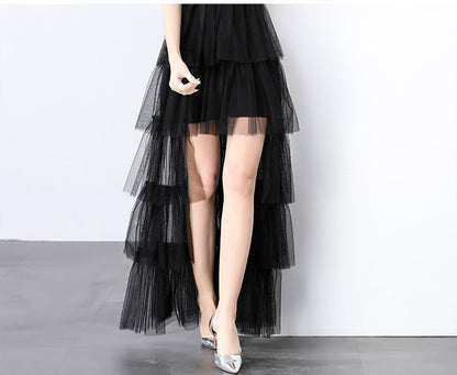 Sheer Elegance Black Mesh Maxi Dress