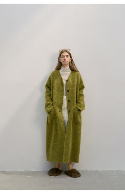3D Textured Alpaca Wool Coat