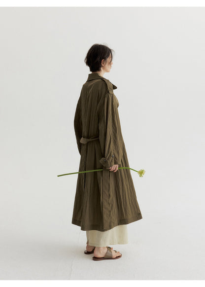 Satin Shine Sleeveless Summer Trench – One Size