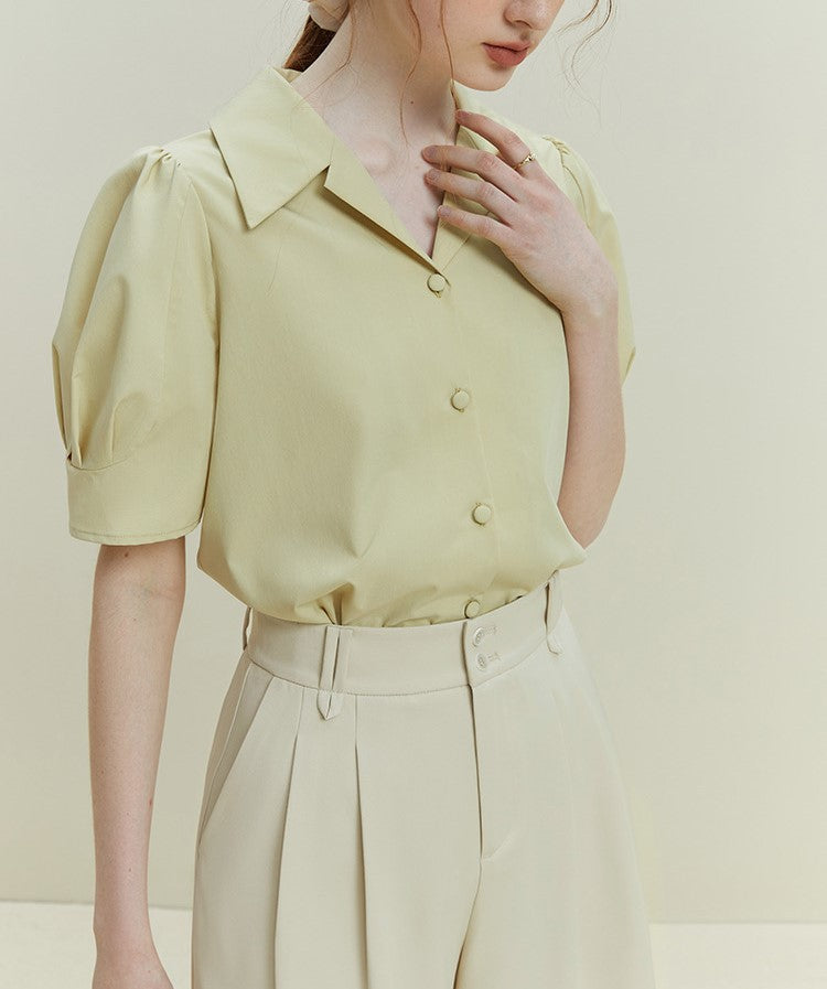 Cotton Blend Summer Crew Neck Shirt