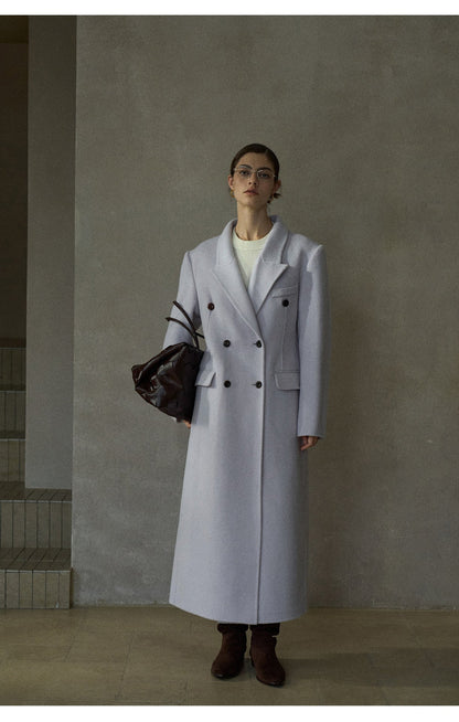 Classic Wool Belted Long Jacket Coat
