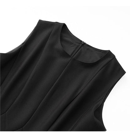 Wool-Blend Midi Dress with Pockets