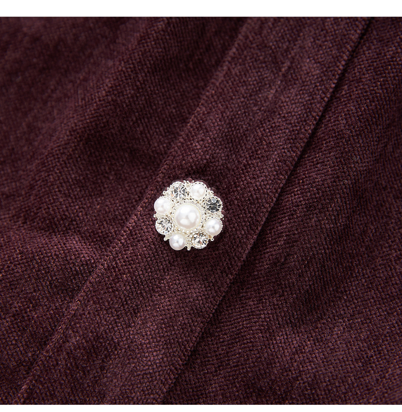 Cherry Plum Embroidered Chenille Midi Dress