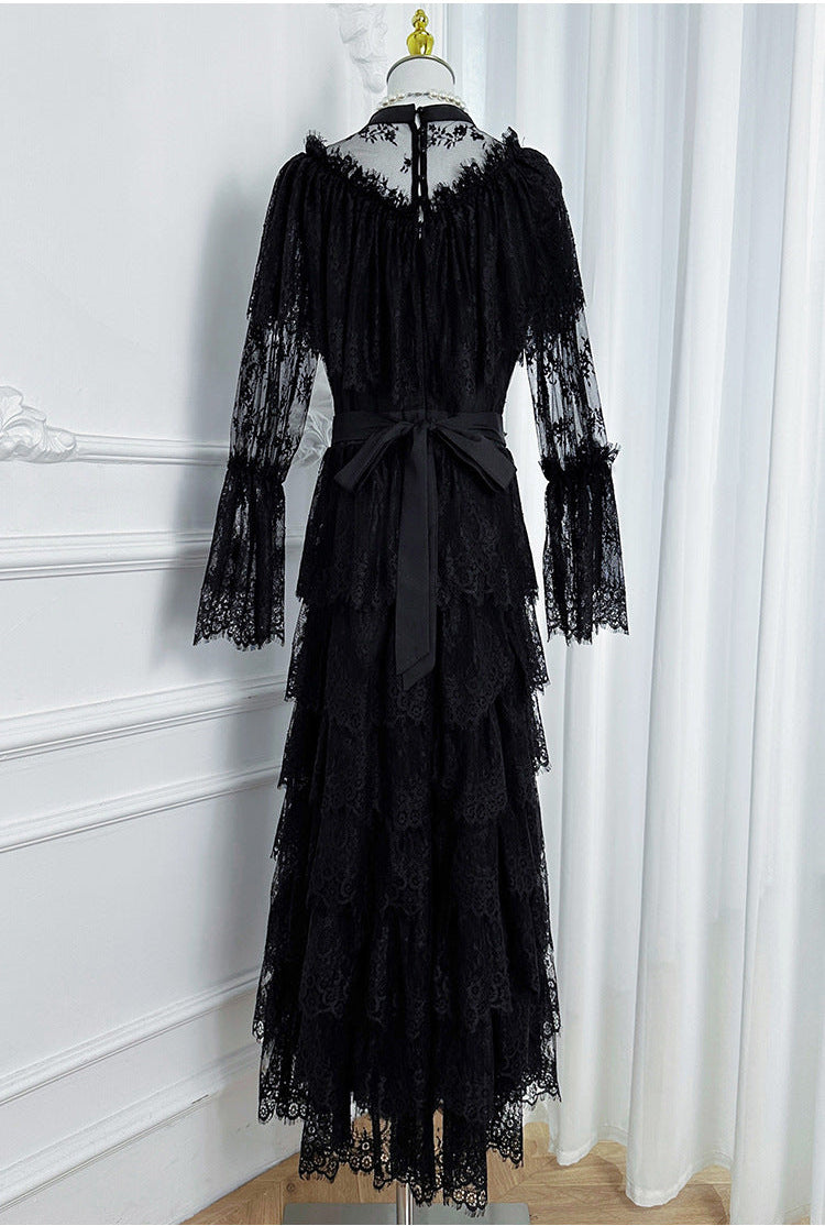 French Elegance Tulle-Layered Crystal Princess Gown