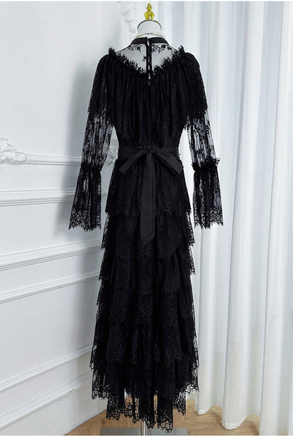 French Elegance Tulle-Layered Crystal Princess Gown