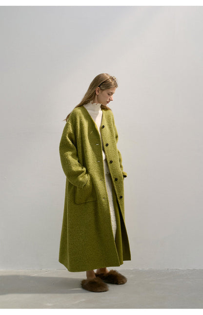 3D Textured Alpaca Wool Coat