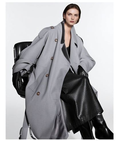 Goddess Silhouette Belted Long Trench Coat – Paris Edition