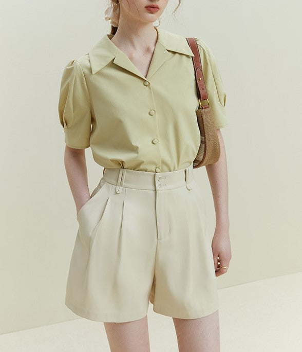 Cotton Blend Summer Crew Neck Shirt