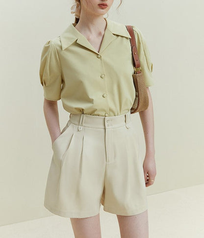 Cotton Blend Summer Crew Neck Shirt