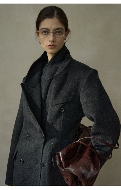 Classic Wool Belted Long Jacket Coat