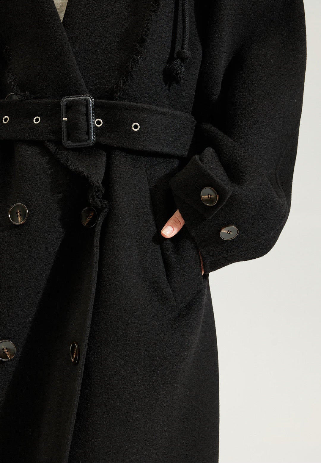 Wool Long Hooded Oversized Coat