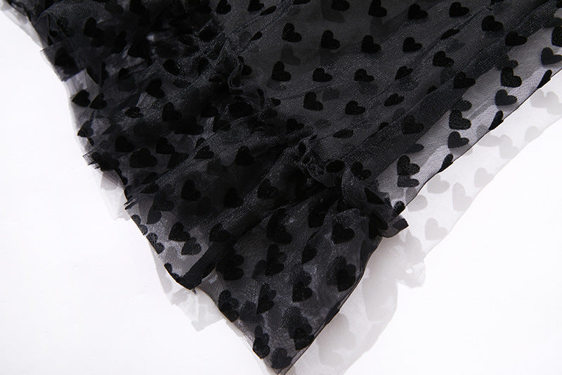 Love Dots Ruffled Maxi Dress – Adjustable Straps