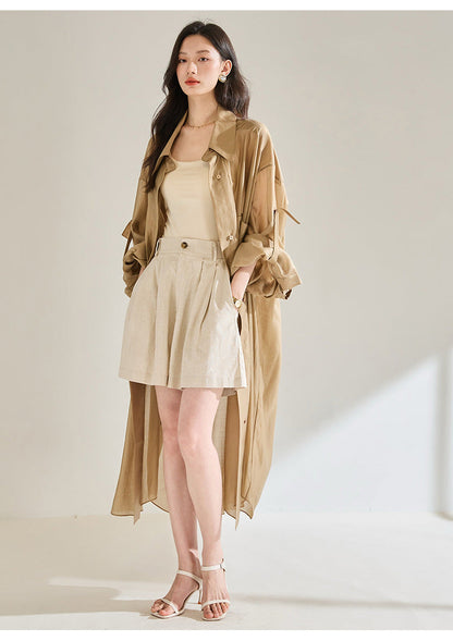 Lightweight Tencel Summer Trench Coat