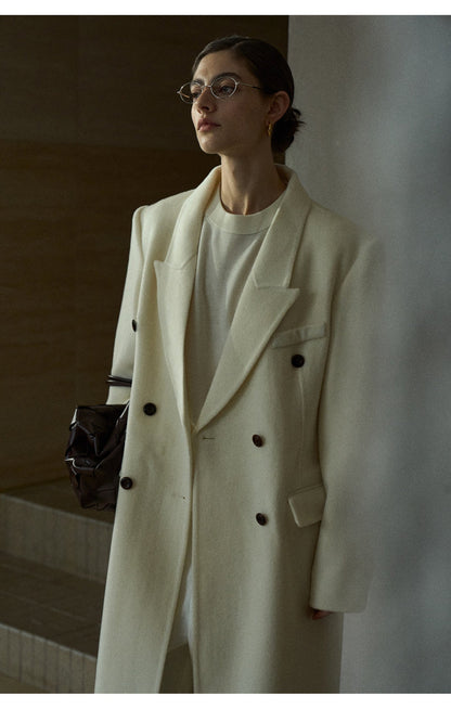 Classic Wool Belted Long Jacket Coat