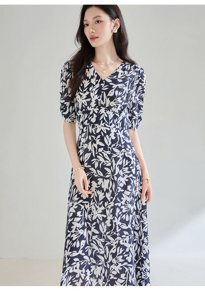 Seraphina Floral V-Neck Midi Dress