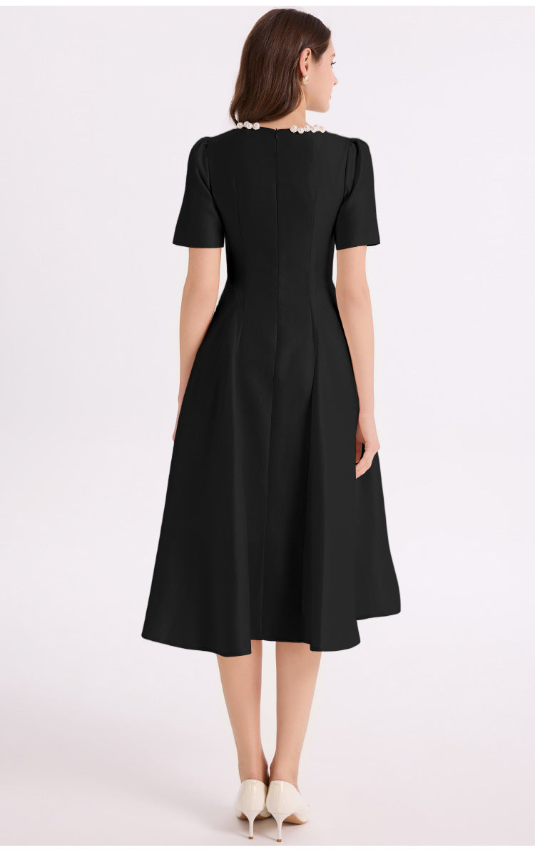 Pearl Collar Maxi Dress