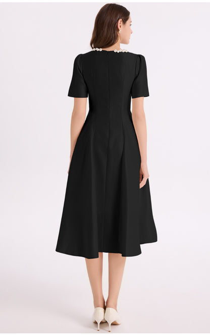 Pearl Collar Maxi Dress