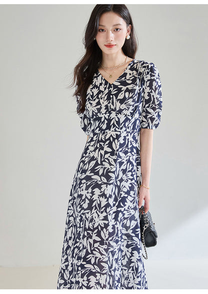Seraphina Floral V-Neck Midi Dress