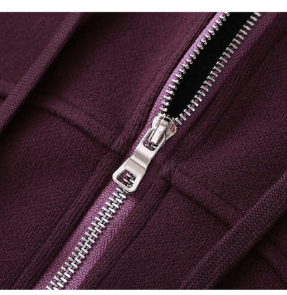Soft Wool-Blend Hooded Jacket & Elastic Waist Skirt Set