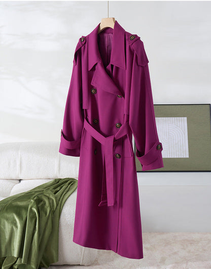 Goddess Silhouette Belted Long Trench Coat – Paris Edition