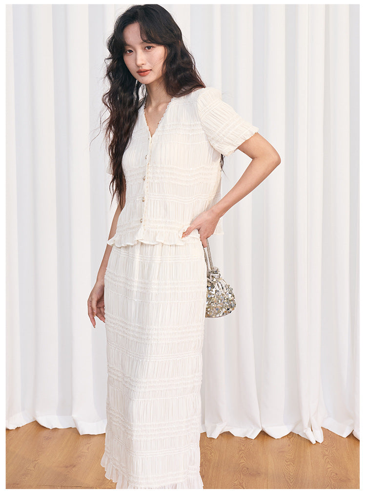 Lumière Ruffle Two-Piece Skirt Set
