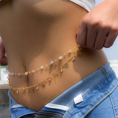 Selene Double Layer Pearl Waist Chain