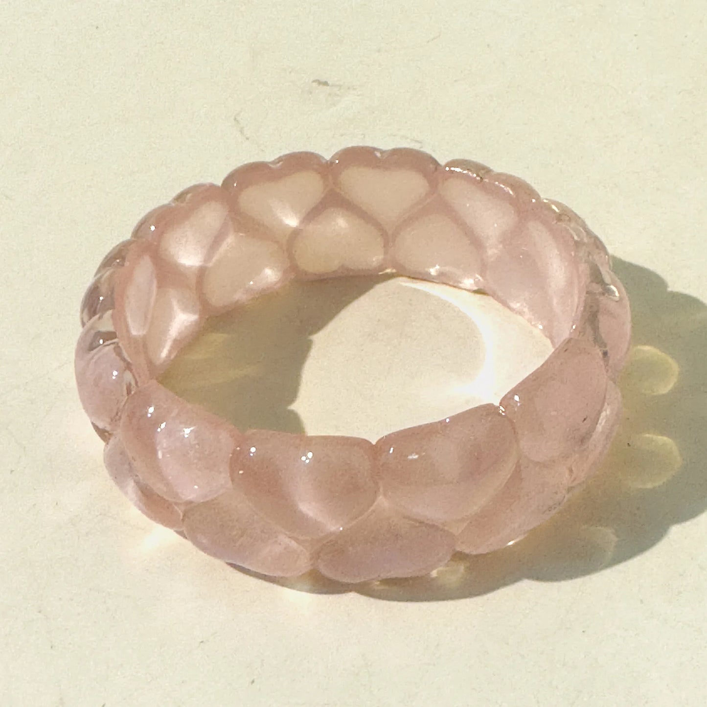 Roselle Twisted Pink Resin Bangle (6 pieces)