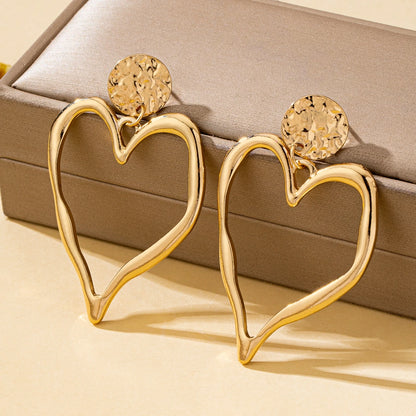 Amora Sculpted Heart Statement Earrings