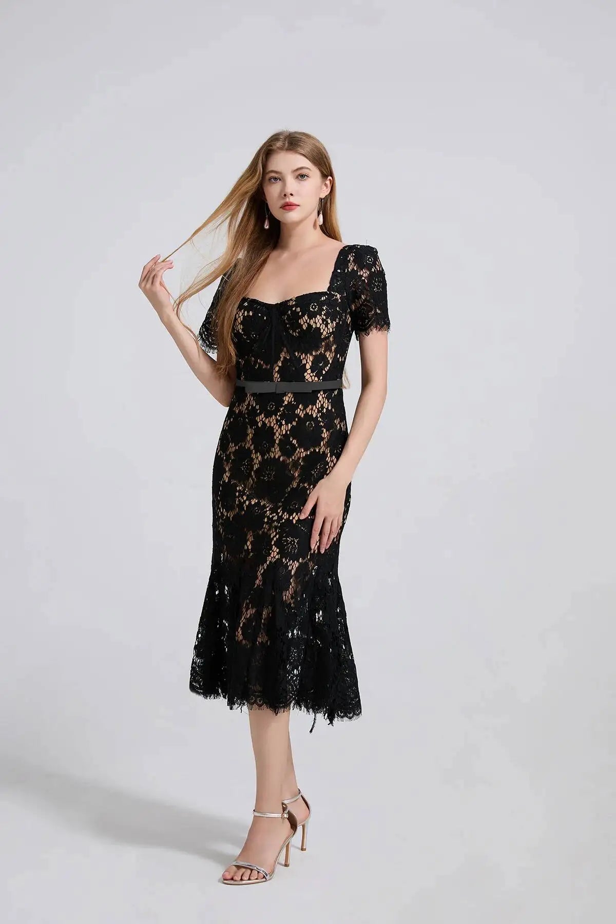 Elegant Lace Mermaid Evening Dress