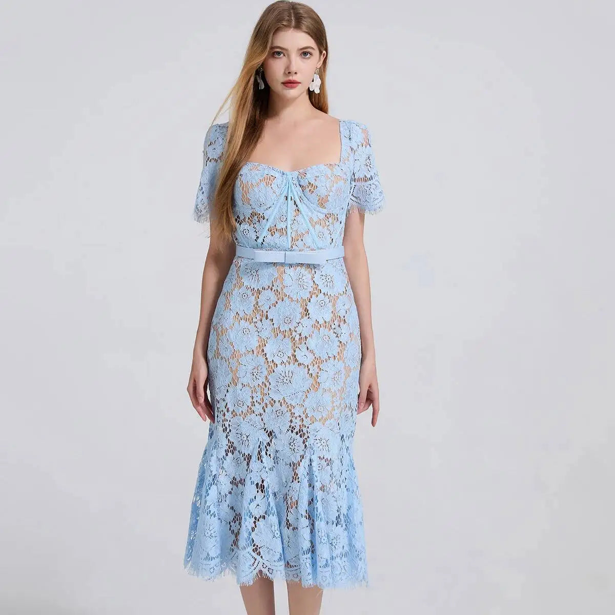 Elegant Lace Mermaid Evening Dress
