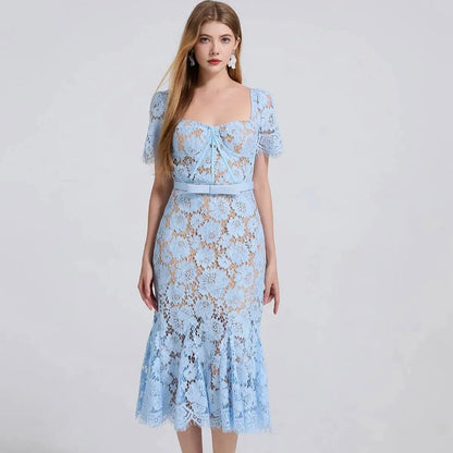 Elegant Lace Mermaid Evening Dress