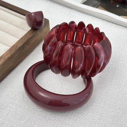 Orlina Resin Bangle & Ring Set