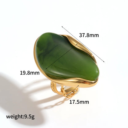 Aurex Geometric Gold Resin Ring