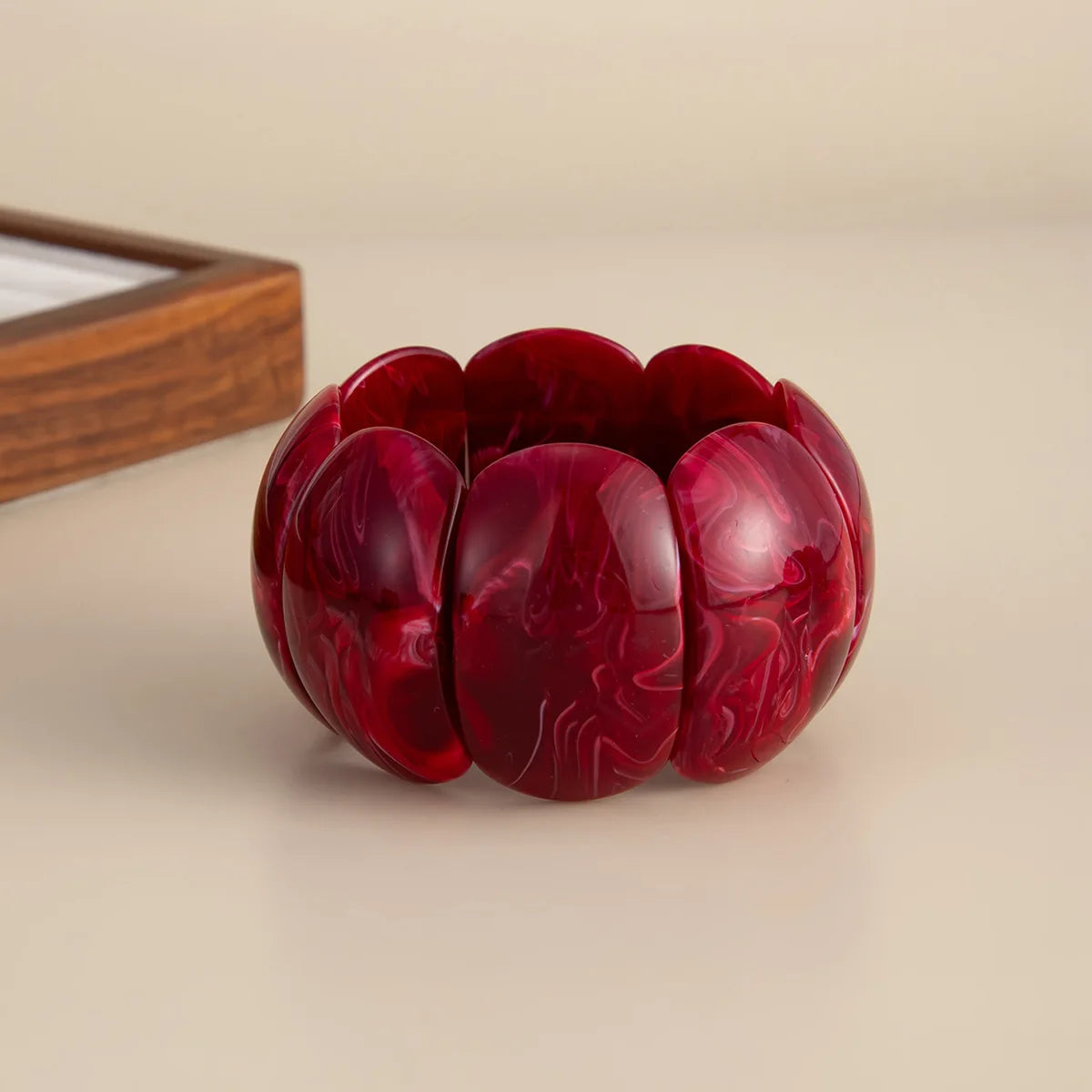 Ravelle Red Resin Bangle Collection (6 Styles)