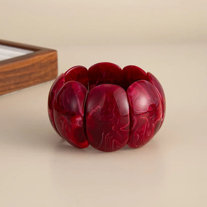 Ravelle Red Resin Bangle Collection (6 Styles)