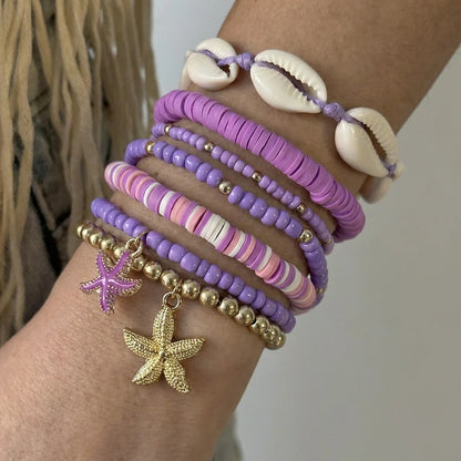 Solara Ocean Charm Bracelet Set (7-Piece)