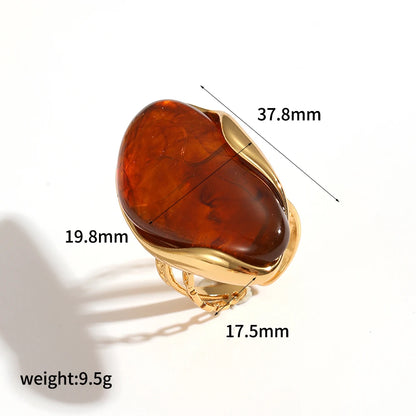 Aurex Geometric Gold Resin Ring