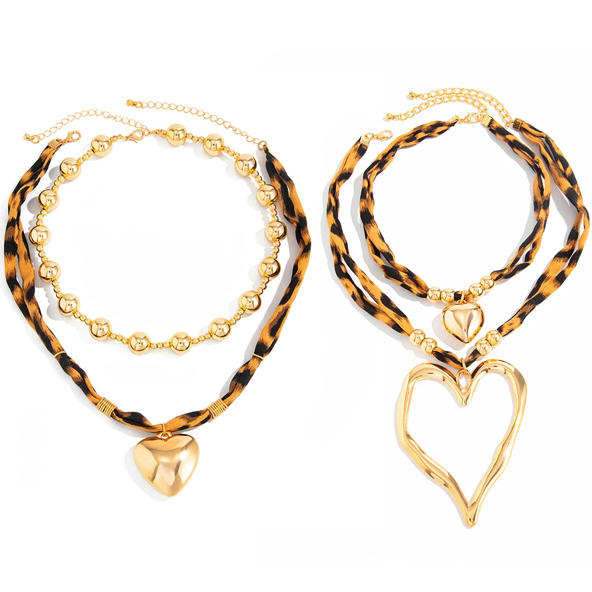 Leora Leopard Heart Choker Necklace