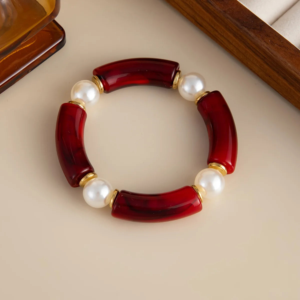 Ravelle Red Resin Bangle Collection (6 Styles)